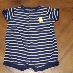 🐻      Carter's Blue and Gray Bodysuit with Short Sleeves